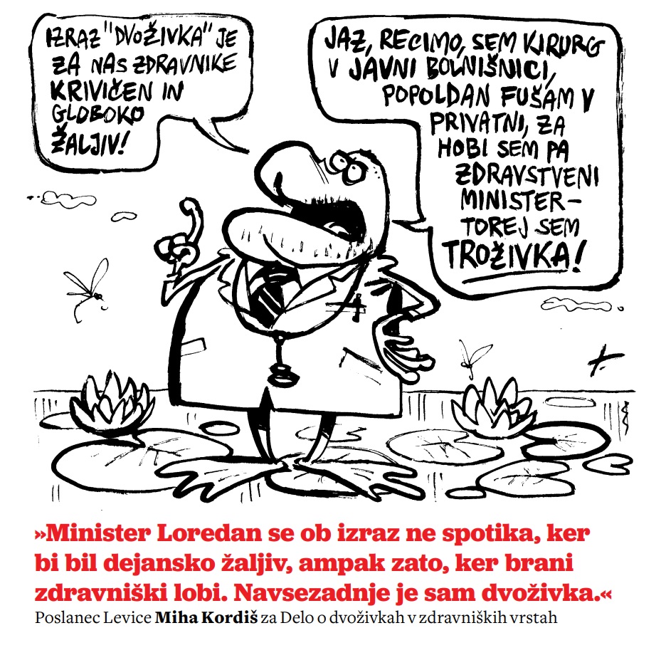 Minister dvoživka, ki brani zdravniški lobi