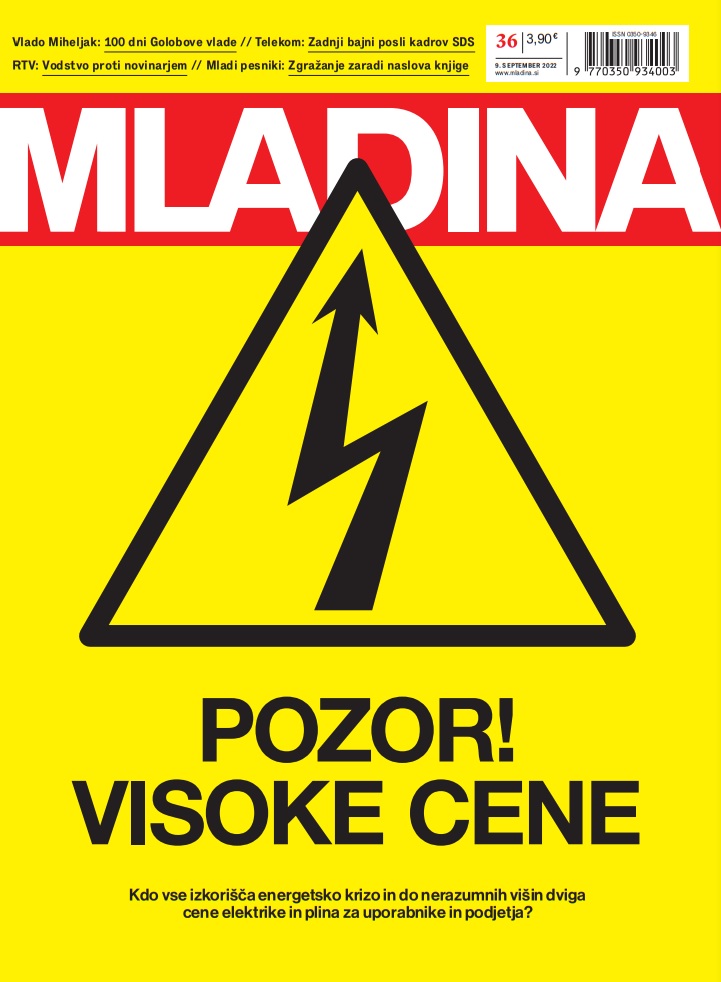 Naslovnica jutrišnje Mladine: POZOR! VISOKE CENE!