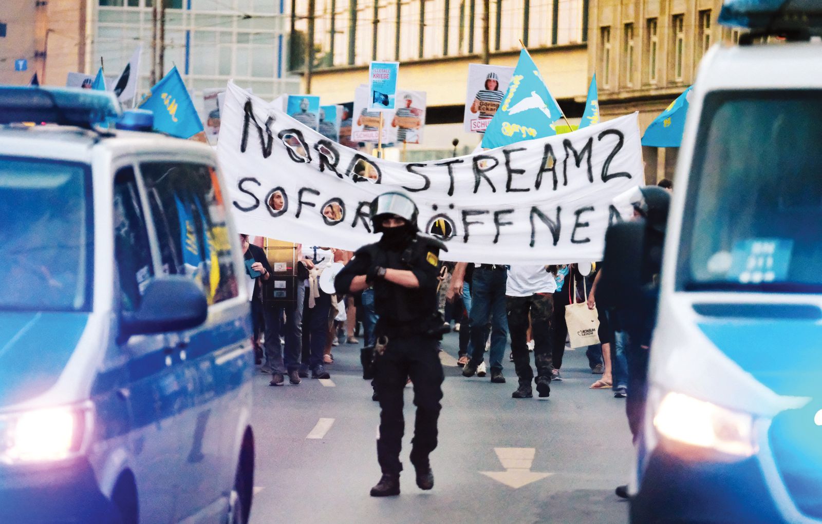 Odprite Severni tok 2 takoj! protest desnice v Leipzigu, 5. septembra / 