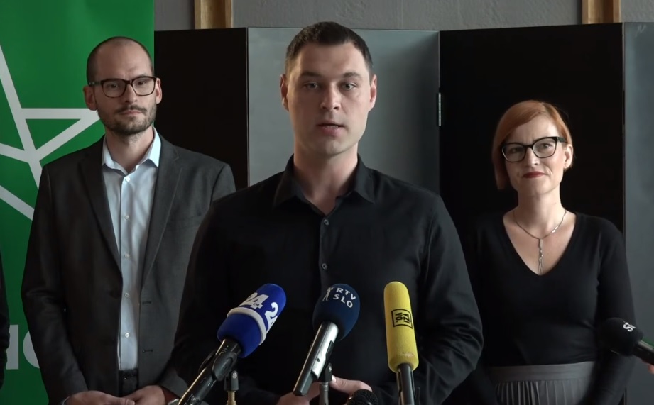 Miha Kordiš, predsedniški kandidat Levice, na današnji tiskovni konferenci