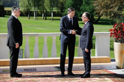 Polobjem z albanskim predsednikom Bajramom Begajem