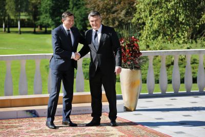 Polobjem s hrvaškim predsednikom Zoranom Milanovićem
