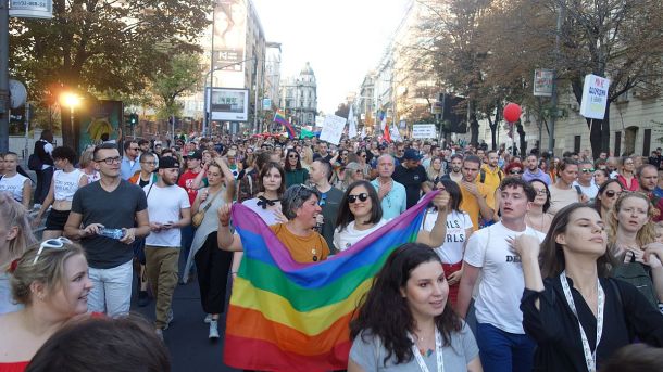 Parada ponosa v Beogradu septembra leta 2019 