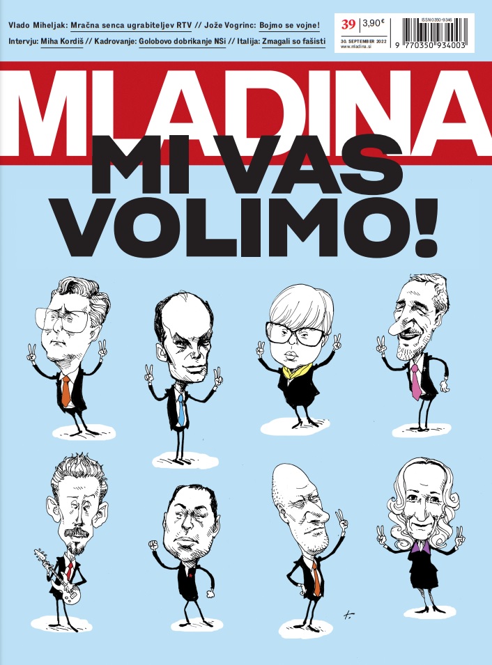 Naslovnica jutrišnje Mladine: MI VAS VOLIMO!