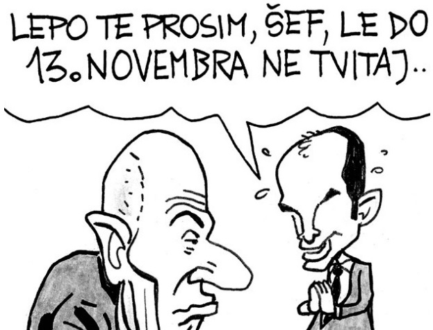 Lepo te prosim, šef, le do 13. novembra ne tvitaj