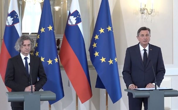 Robert Golobo, prihajajoči premier, in Borut Pahor, kmalu odhajajoči predsednik republike