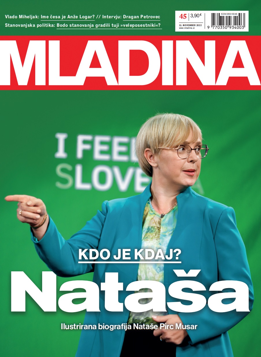 Naslovnica jutrišnje Mladine / Nataša