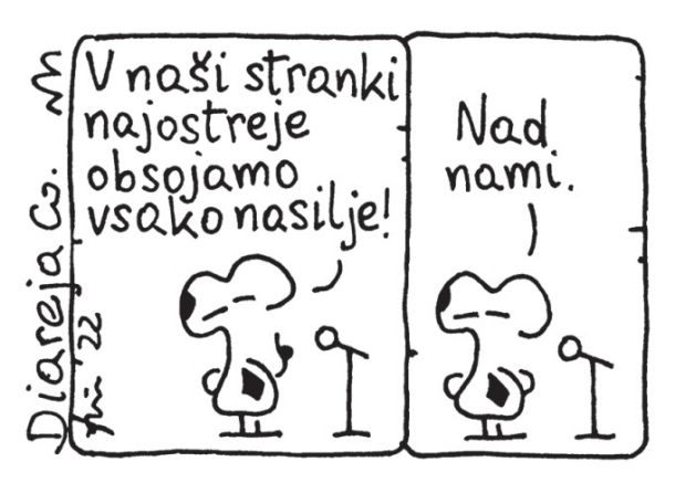 V naši stranki najostreje obsojamo vsako nasilje! Nad nami.