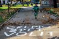 Poziv na volitve na ljubljanski ulici      