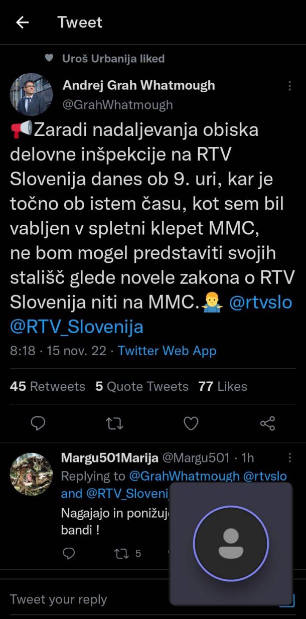 Tvit generala RTV SLO