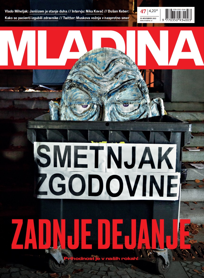 Naslovnica nove Mladine /  ZADNJE DEJANJE