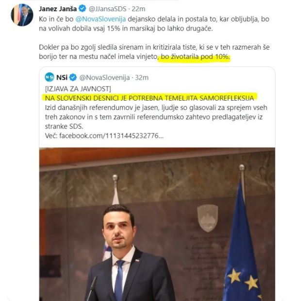 Ni lepo biti samoreflektiven: Janšev poduk Toninu