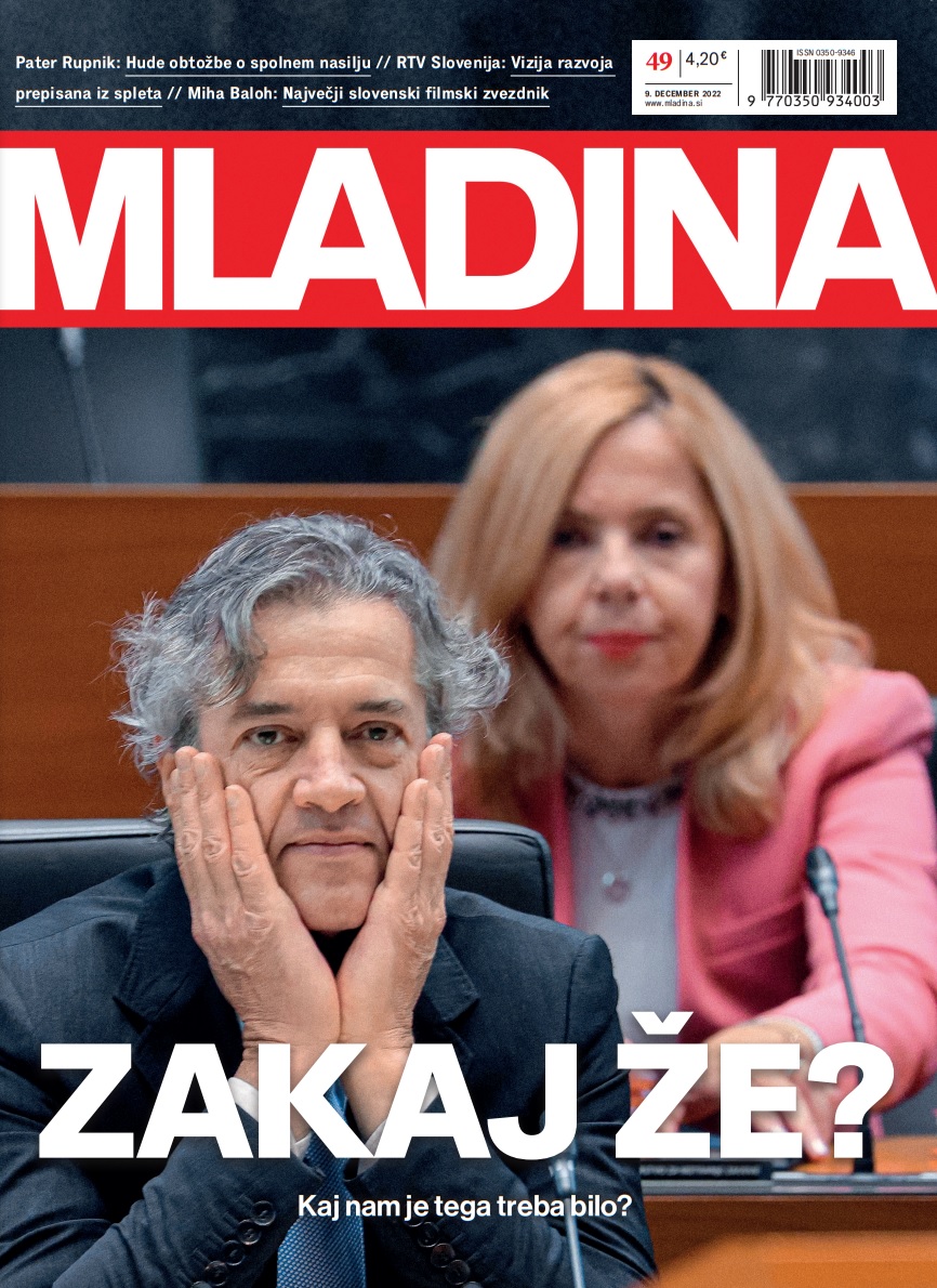 Naslovnica nove Mladine /  ZAKAJ ŽE?
