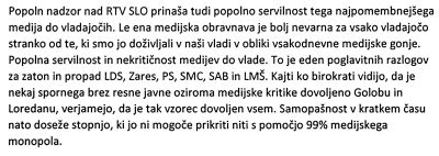 Vedeževalska napoved Janeza Janše: Le ena medijska obravnava je nevarnejša od kritične gonje – popolna servilnost #rtvsmosds