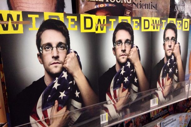 Edward Snowden Wired Magazine Cover on News Stand 8/2014 by Mike Mozart of TheToyChannel and JeepersMedia on YouTube