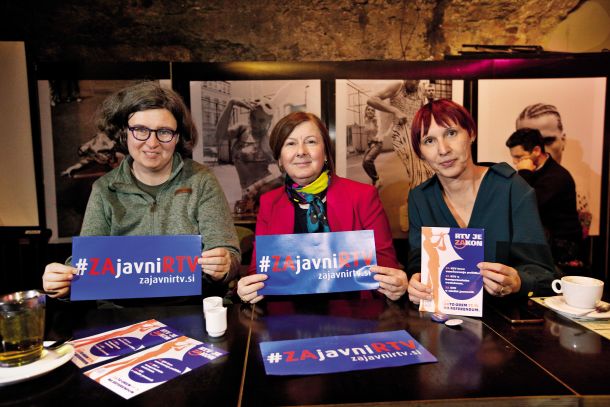 Barbara Rajgelj (Zavod za kulturo raznolikosti Open), Brankica Petković (Mirovni inštitut) in Petra Lesjak Tušek (Društvo novinarjev Slovenije) 