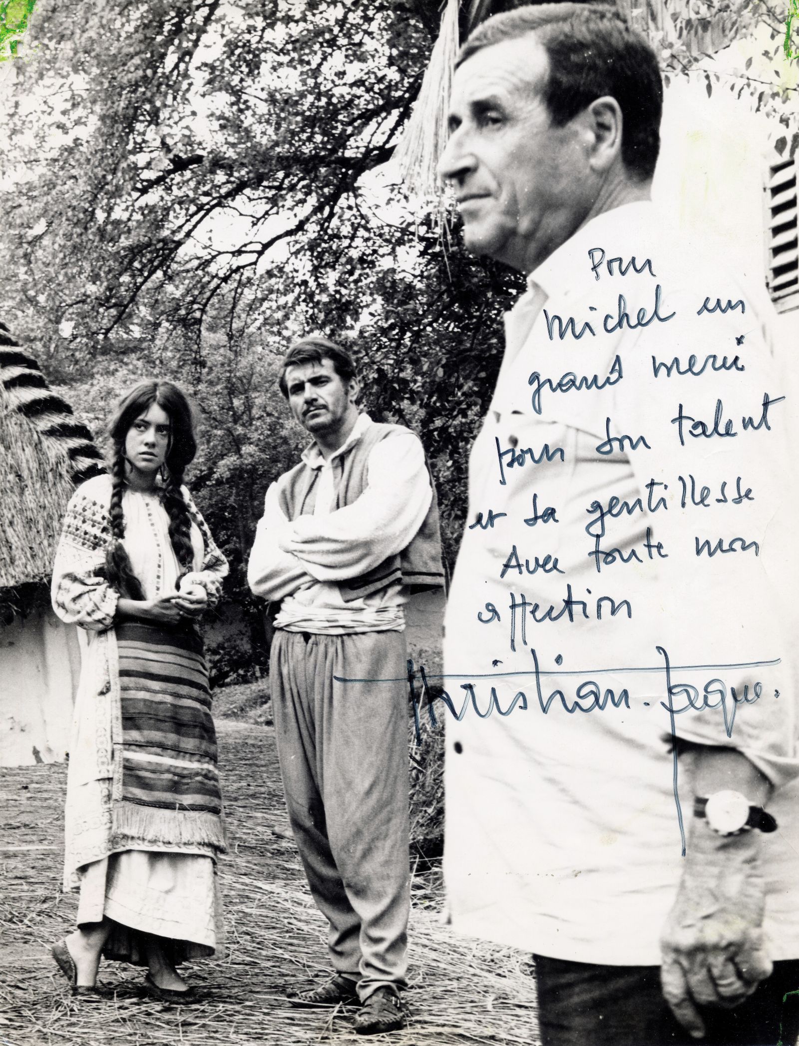 Miha Baloh v glavni vlogi v francosko-zahodnonemško-avstrijski TV nadaljevanki Omer Paša (1971). Režiser Christian-Jaque mu je napisal posvetilo.