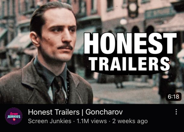 Eden od številnih napovednikov za film Goncharov, ki so konec novembra preplavili internet. 