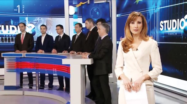 Erika Žnidaršič in politiki v oddaji Tarča na TV Slovenija