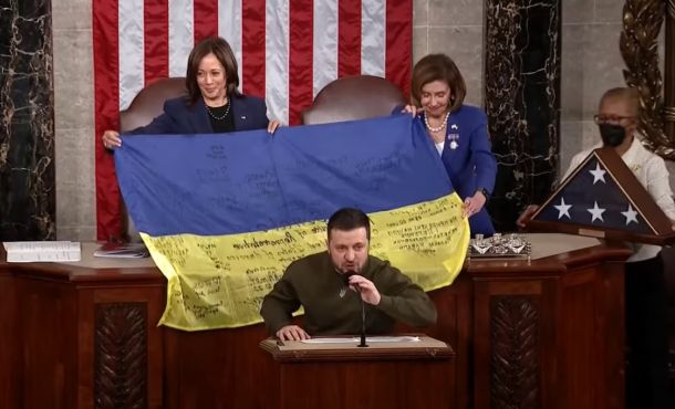Zelenski med nagovorom v ameriškem kongresu