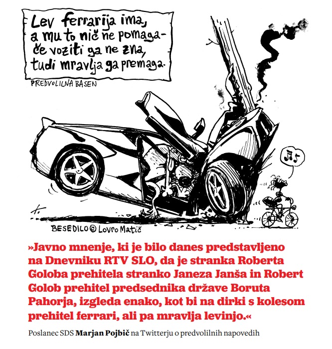 Kolo, ferrari, mravlja in levinja
