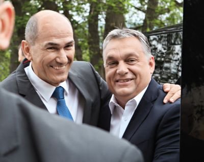 Slovenski premier Janez Janša in madžarski premier Viktor Orban