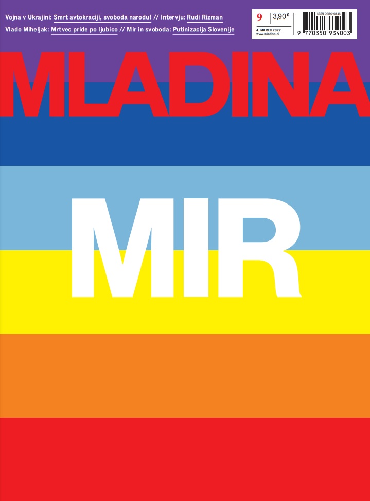 Naslovnica jutrišnje Mladine: MIR