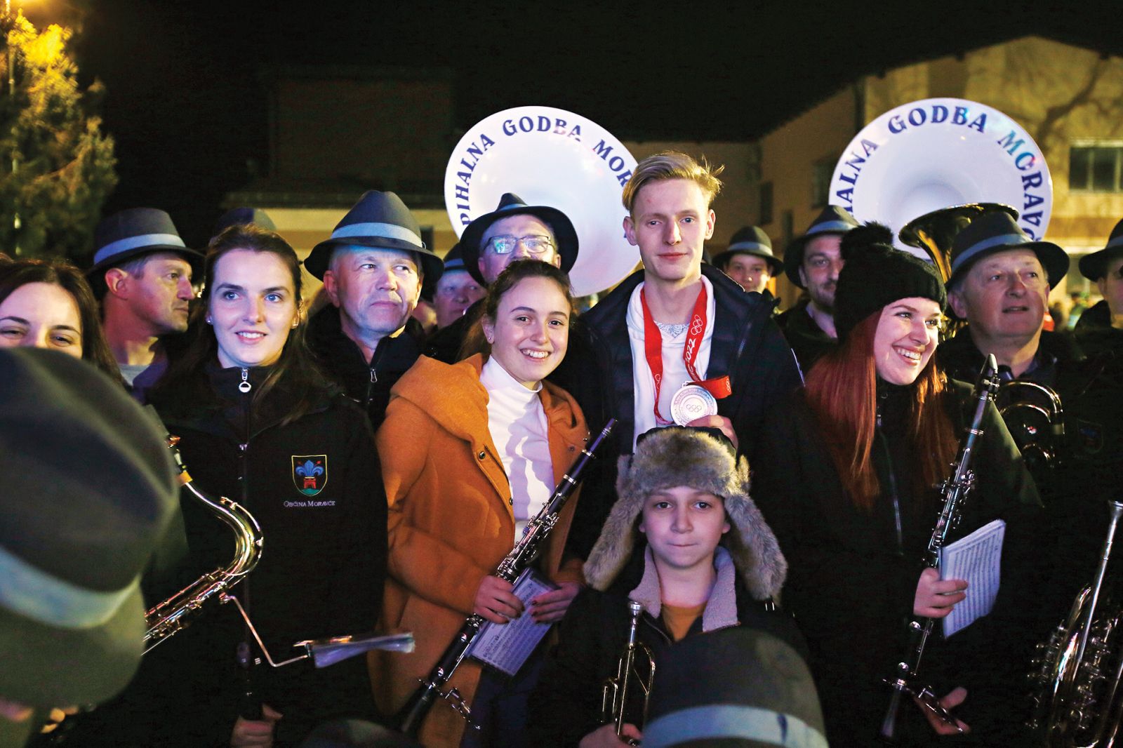 Sprejem za dobitnika srebrne olimpijske kolajne – skakalca Lovra Kosa; Občina Moravče | Borut Krajnc