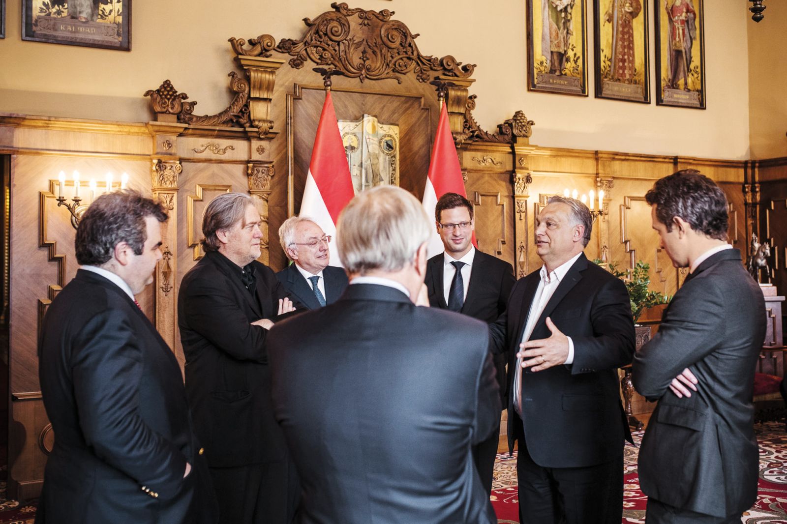 Steve Bannon na obisku pri Viktorju Orbánu leta 2018