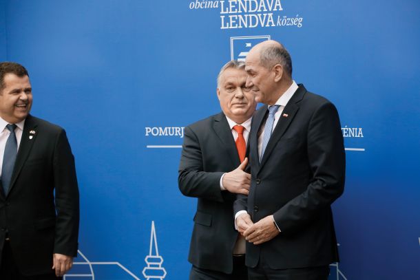 Viktor Orbán na obisku pri Janezu Janši v Lendavi  