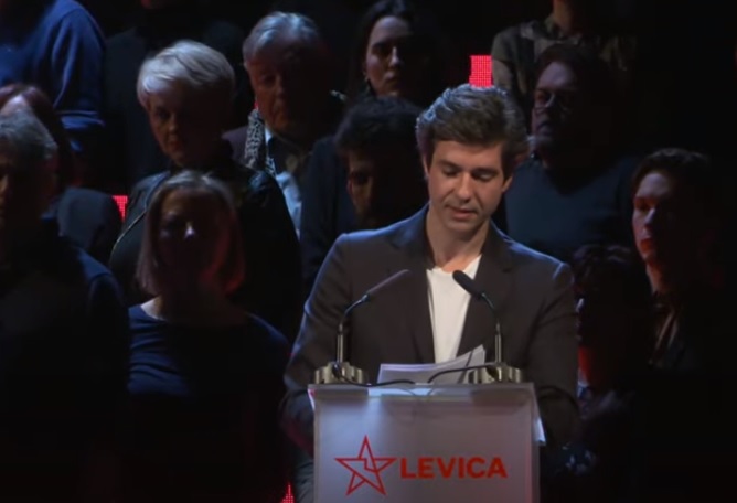 Luka Mesec med nagovorom