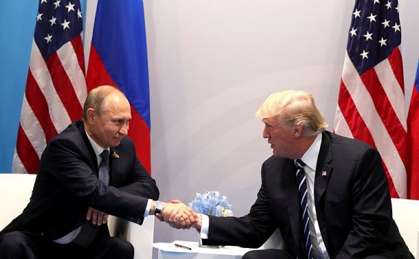 Vladimir Putin in  Donald Trump na srečanji G-20 leta 2017 v Hamburgu
