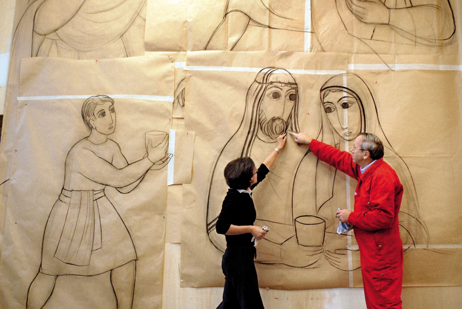 Pater Marko Ivan Rupnik med delom