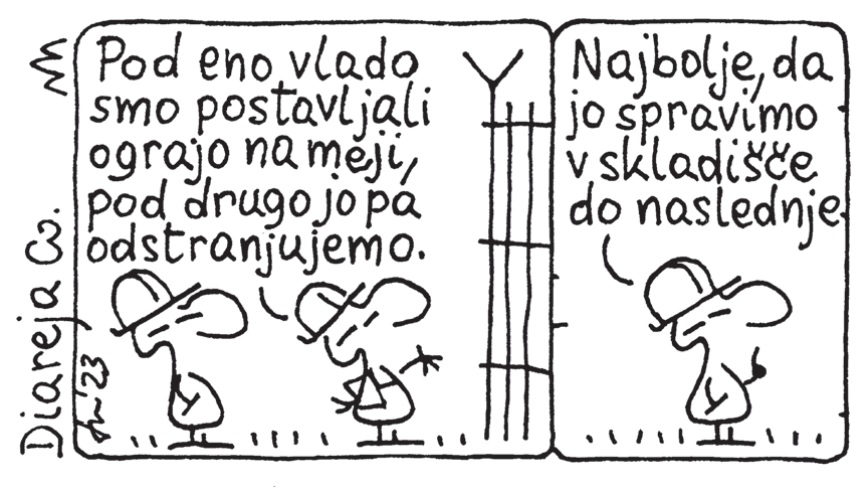 Ograja na meji pod eno in drugo vlado
