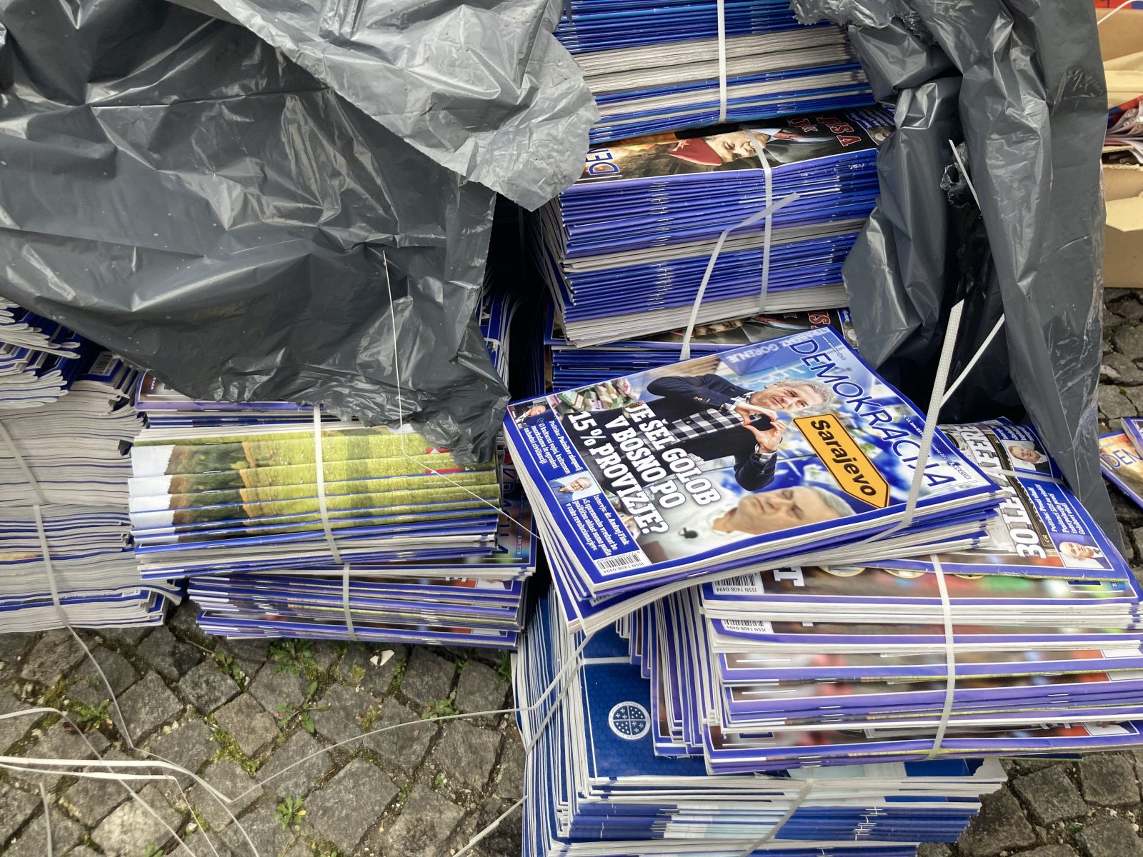 Na shodu se je delila Demokracija, prinesli so zaloge. Delil se je tudi tednik Domovina.