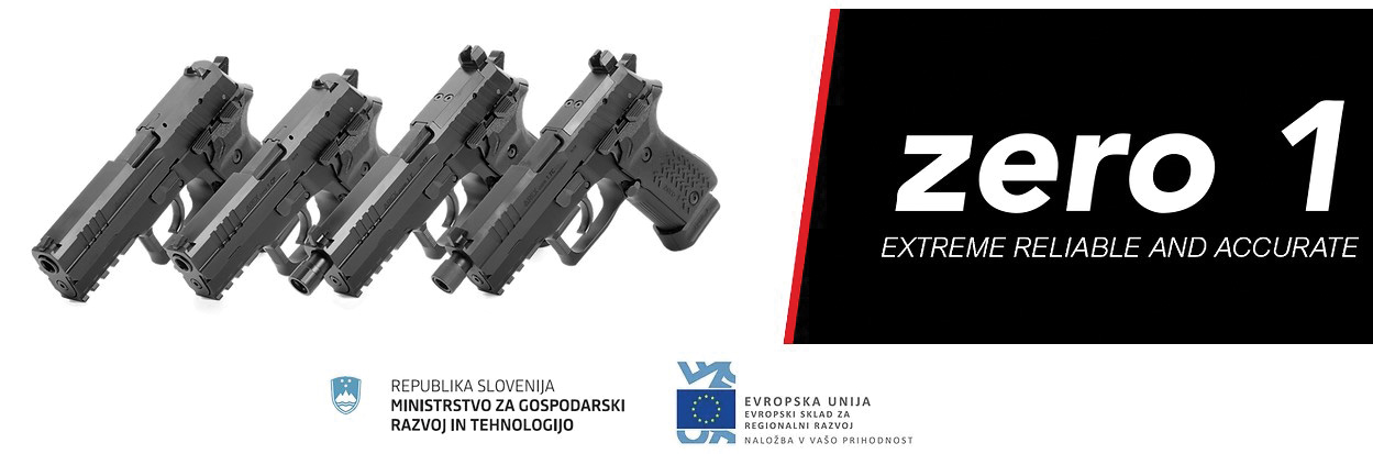 Pištole podjeta Arex. Podjetje je dobilo spodbudo ministrstva za obrambo in EU sklada za regionalni razvoj