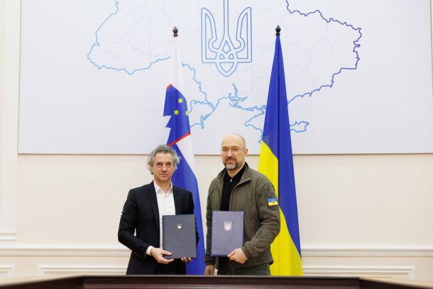 Le Premier ministre slovène a également rencontré le Premier ministre ukrainien Shmihal à Kiev