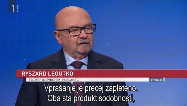 Kontroverzni Legutko v oddaji Odmevi na TV Slovenija