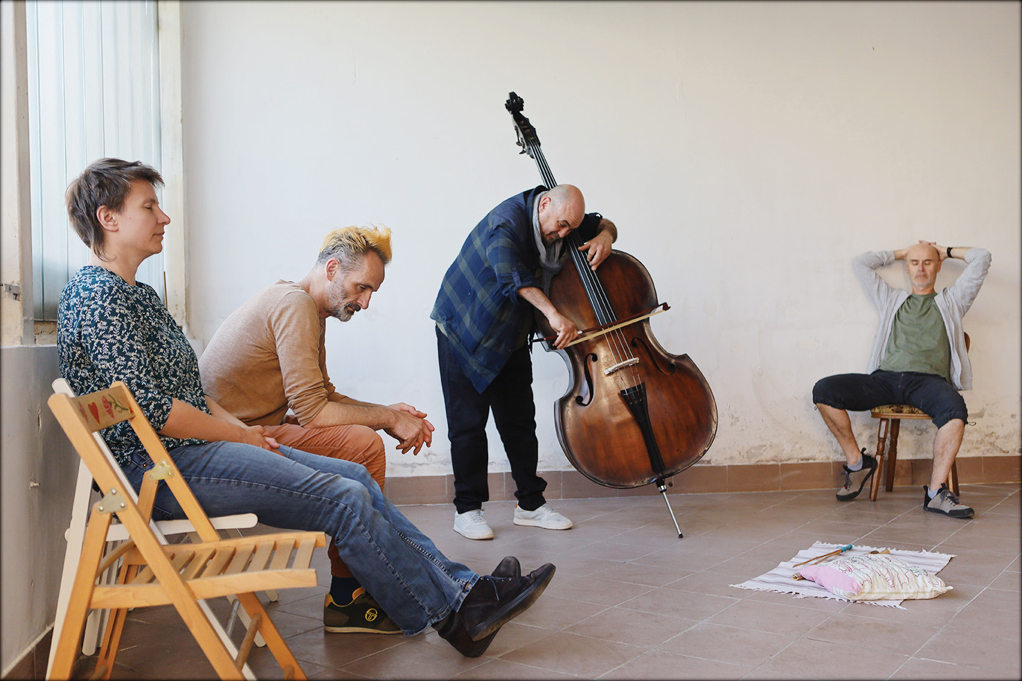 Elena Dragonetti in Daniele Brenca; Druge Kože: Zvočne pokrajine, Jambor, Festival uprizoritvenih praks, LJ | Sunčan Stone