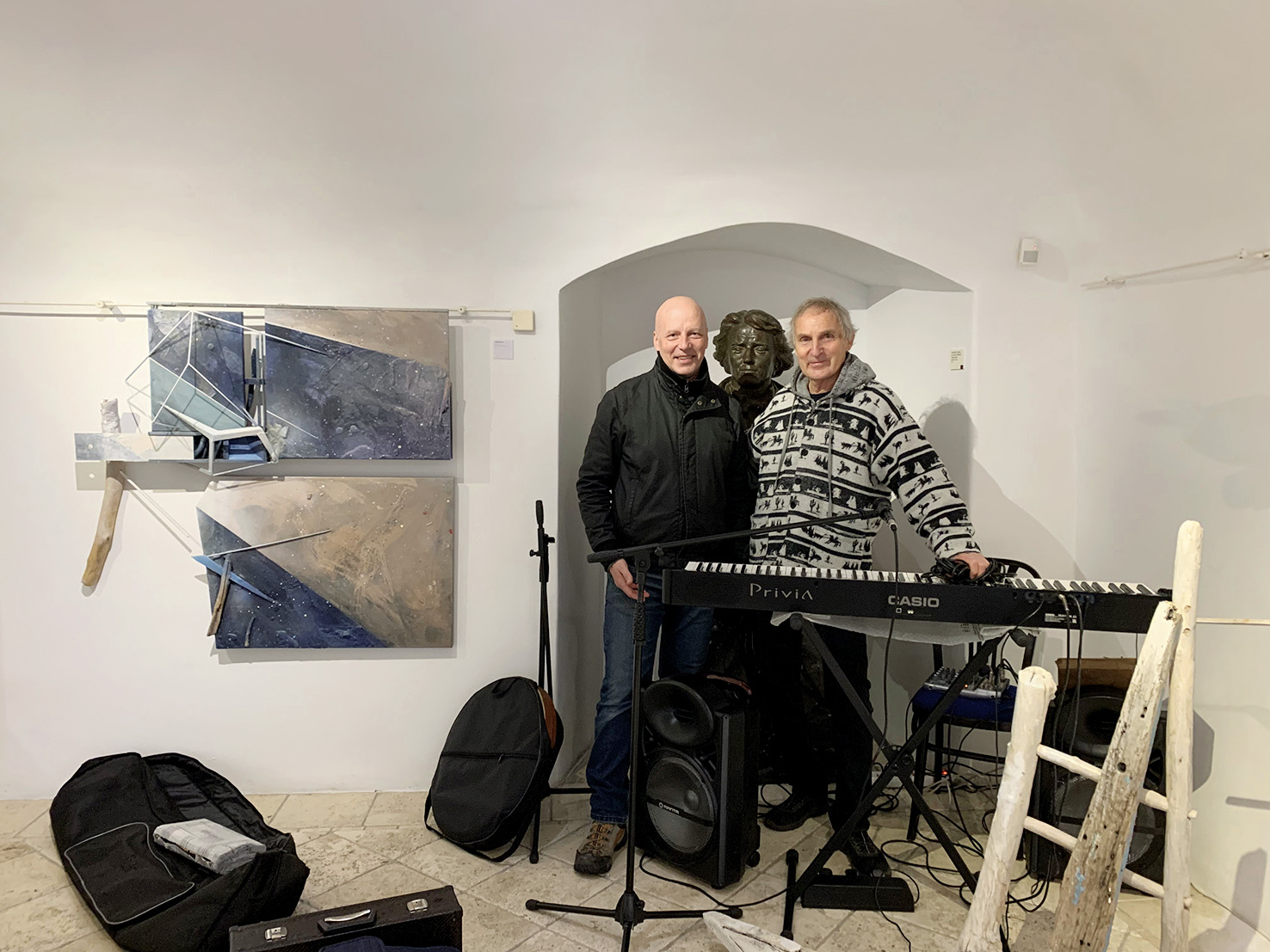 Marko Tušek: 14 slik; avtor in Lado Jakša, galerija Prešernove hiše, KR | Nina Jeza