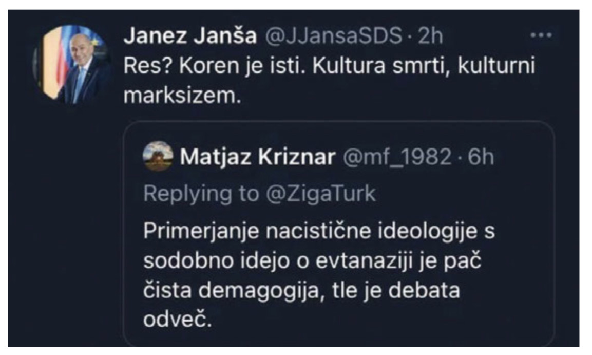 Kultura smrti, kulturni marksizem, to je isto, pravi Janša. In ima prav, oboje je plod domišljije skrajnih desničarjev.