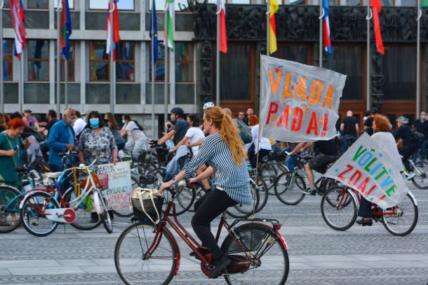 Petkov protest na kolesih leta 2021