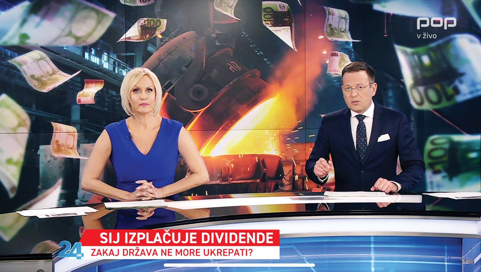 Petra Kerčmar in Jani Muhič napovesta prispevek o ubogem kapitalu v oddaji 24 ur
