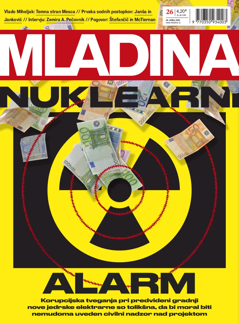 Naslovnica nove Mladine / NUKLEARNI ALARM