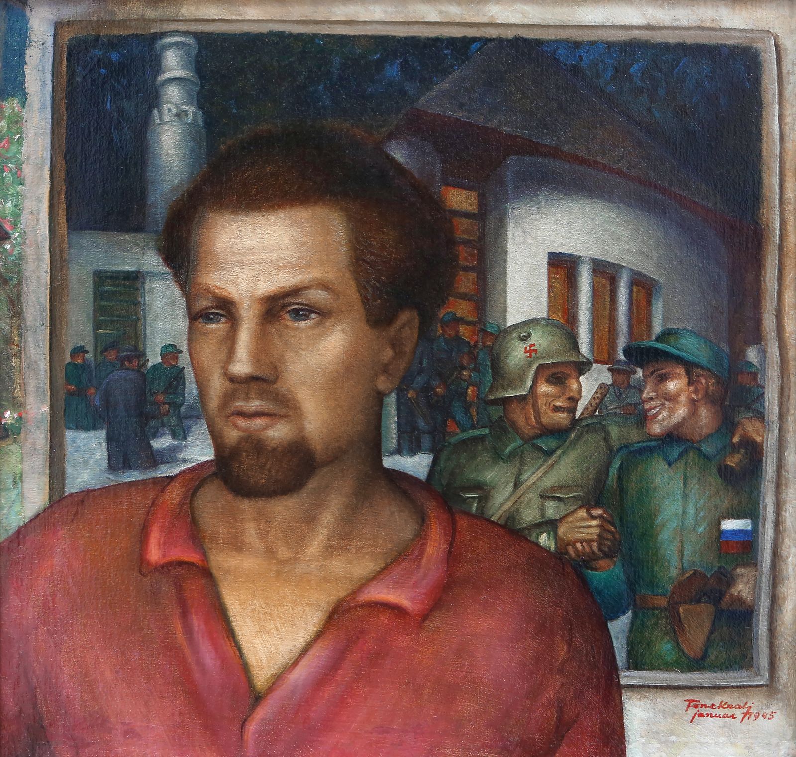 Slika Toneta Kralja z naslovom Avtoportret (1945, olje na platno) je pravzaprav detajl razrezane slike Moja družina. Drugi del te slike je danes samostojna slika Žena s hčerko, kje se je izgubil tretji, pa ni znano.