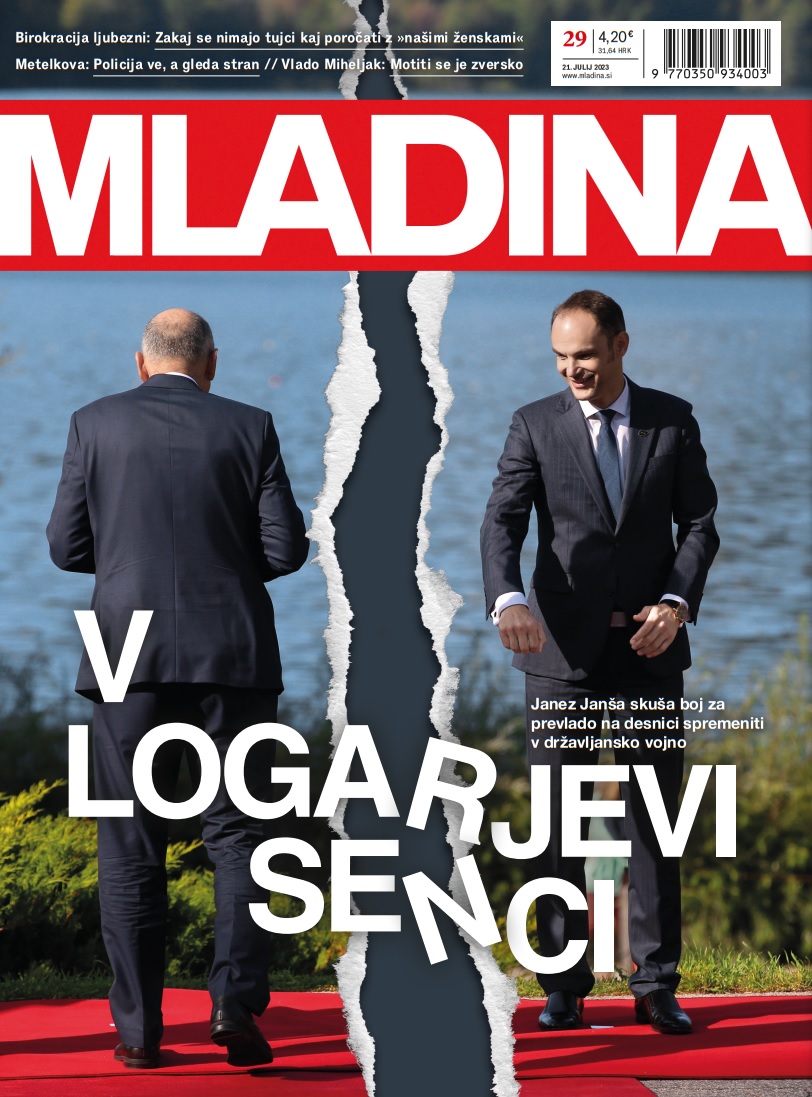 Naslovnica nove Mladine / V LOGARJEVI SENCI