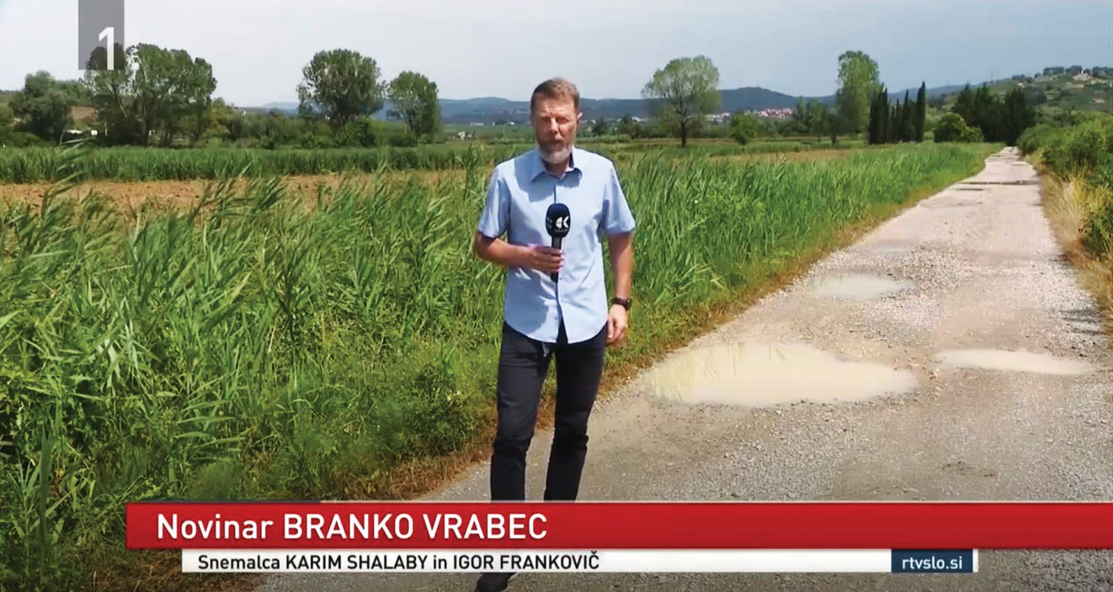 Novinar Branko Vrabec v presušeni slovenski Istri