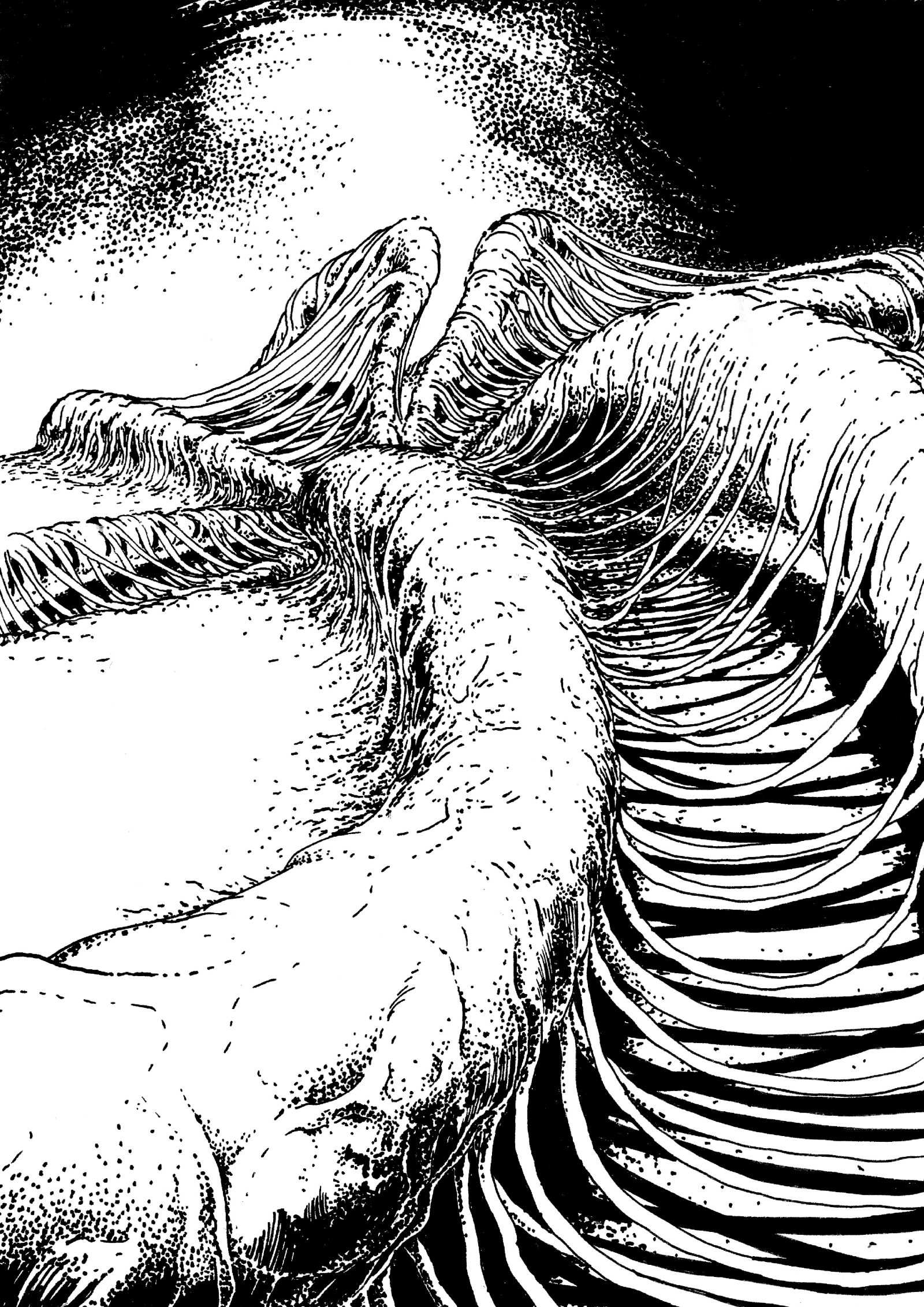 Risba s samostojne razstave Location Scouting, ki je bila aprila letos v Tokiu.