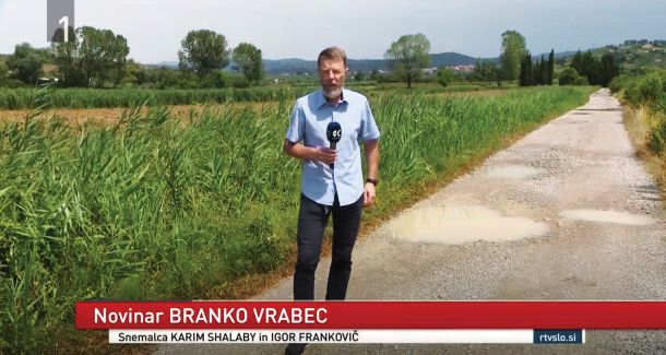 Novinar Branko Vrabec v presušeni slovenski Istri 