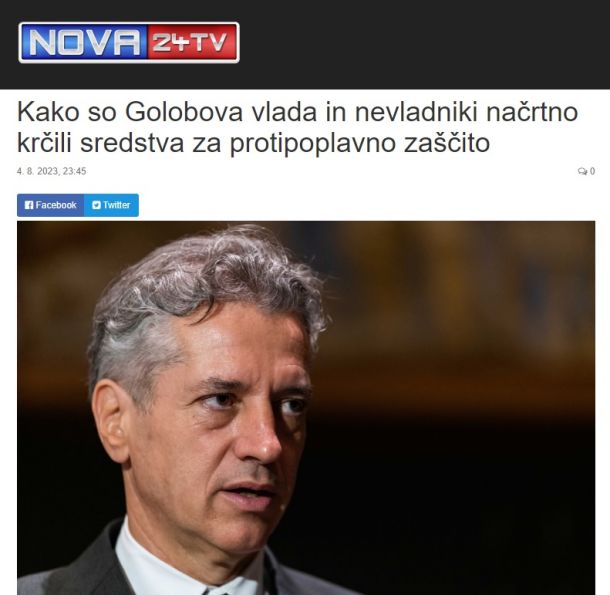 Naslov zapisa na portalu Nova24TV